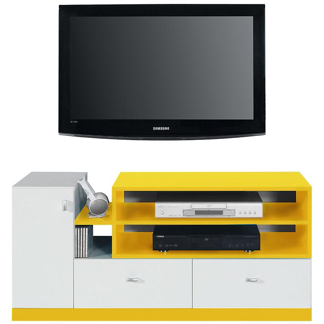 Tv Tisch Mobi MO-12 weiß / gelb