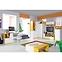 Nachtschrank Mobi MO-17 weiß / gelb,5