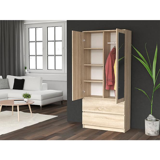 Schrank SS-90 spiegel eiche sonoma