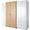 Schrank 3D A Weiß/Eiche Craft Gold