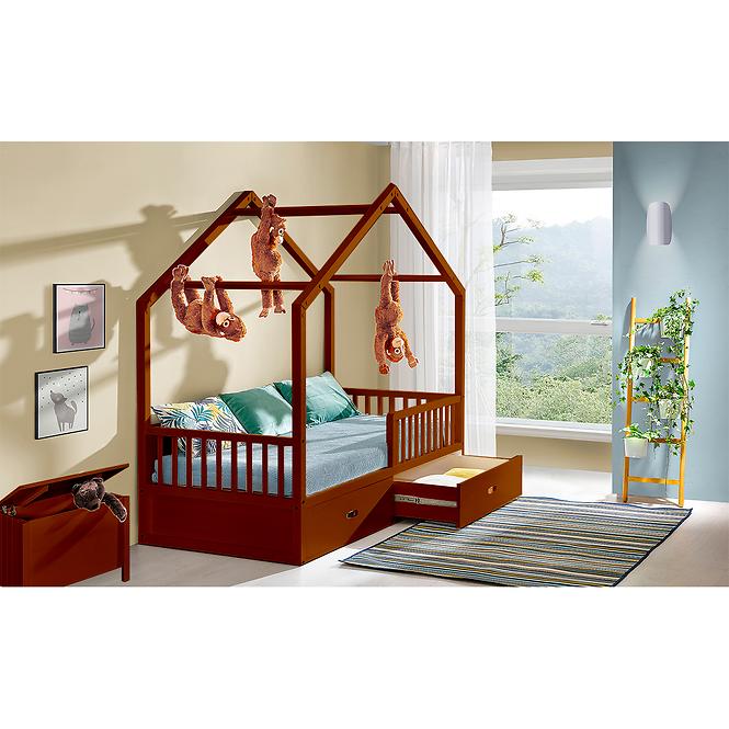 Bett Wiktor 200x90 Walnuss Kiefer