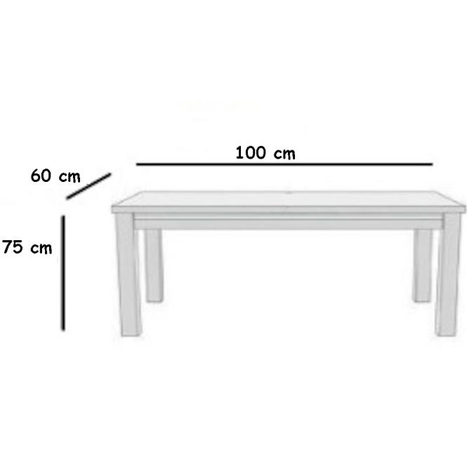 Tisch Mars weiß+Eiche 100X60 