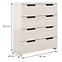 Holzkommode kiefer 4S Skandica spectrum weiß,2