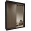 Schrank Royal 150 schwarz/lamellen wotan