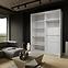 Schrank Royal 150 weiß/lamellen grau,4