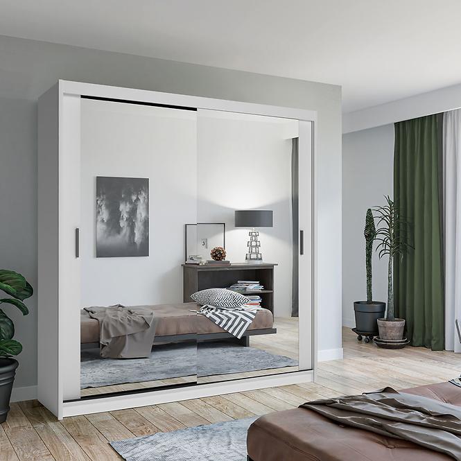 Schrank Lux 203 weiß + 2 x spiegel