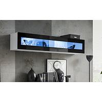 Hängender Schrank Fly 51+Glas Schwarz / Weiß WS FY 51