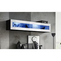 Hängender Schrank Fly 51+Glas Weiß/Schwarz ZW FY 51