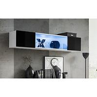Hängender Schrank Fly 52+Glas Schwarz / Weiß WS FY 52