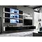 Hängender Schrank Fly 52+Glas Schwarz / Weiß WS FY 52,3
