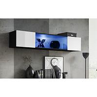 Hängender Schrank Fly 52+Glas Weiß/Schwarz ZW FY 52