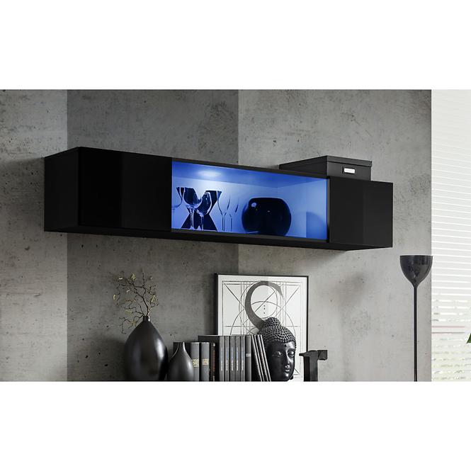 Hängender Schrank Fly 52+Glas Schwarz ZZ FY 52