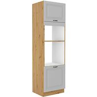 Küchenzeile Stilo weiß matt/eiche artisan 60dpm-210 2f