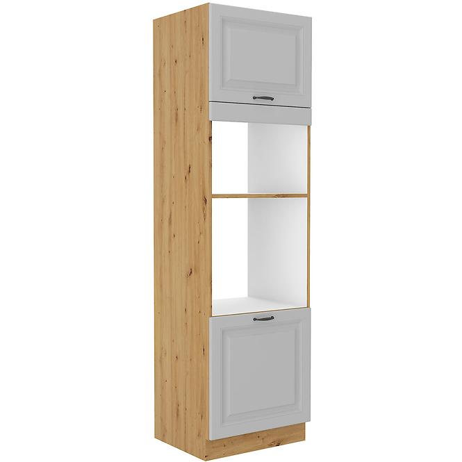 Küchenzeile Stilo weiß matt/eiche artisan 60dpm-210 2f
