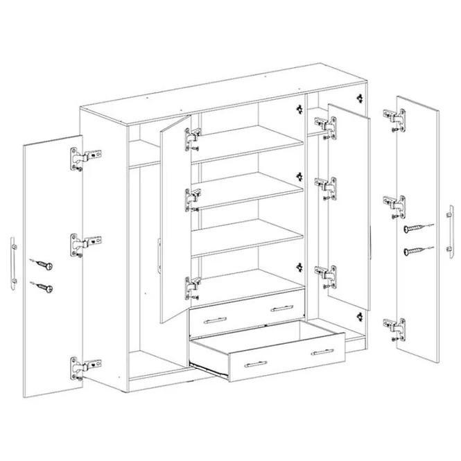 Schrank Smart SR1 200 cm antracyt