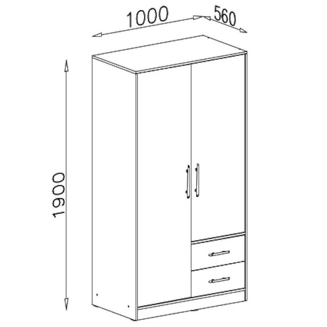 Schrank Smart SR3 100 cm antracyt