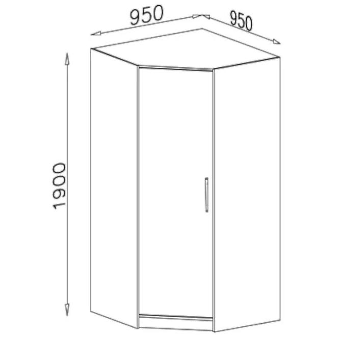 Schrank Smart SR4 95 cm antracyt