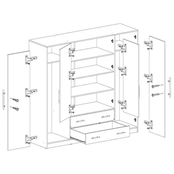 Schrank Smart SRl1 200 cm antracyt