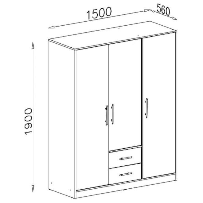 Schrank Smart SRl2 150 cm antracyt