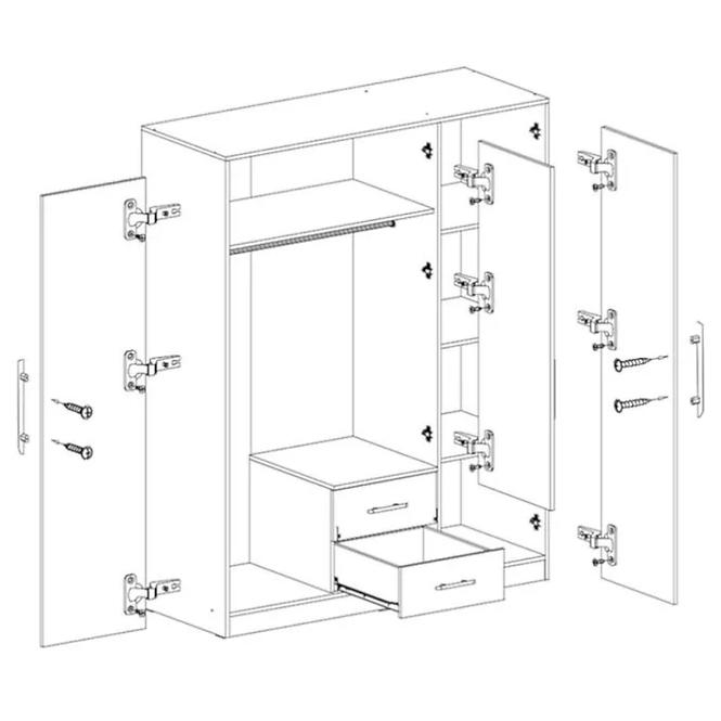 Schrank Smart SRl2 150 cm antracyt