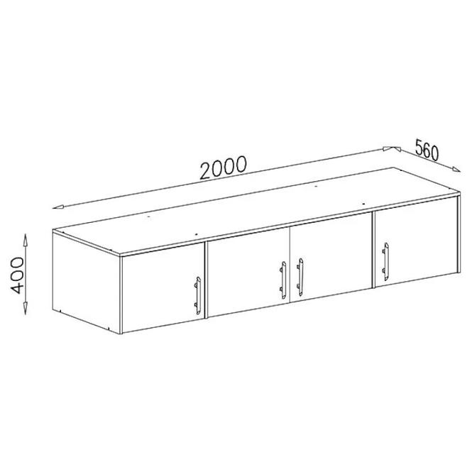 Schrankaufsatz Smart SRN1 200 cm antracyt