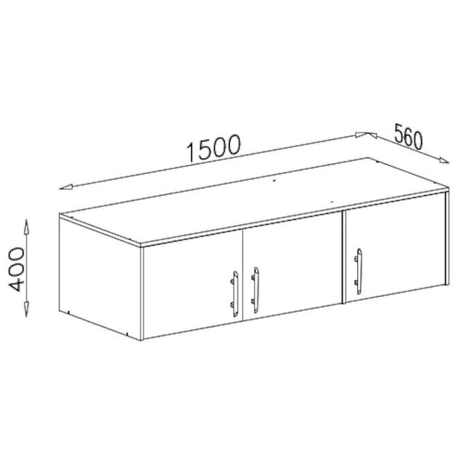 Schrankaufsatz Smart SRN2 150 cm antracyt