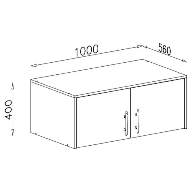 Schrankaufsatz Smart SRN3 100 cm antracyt