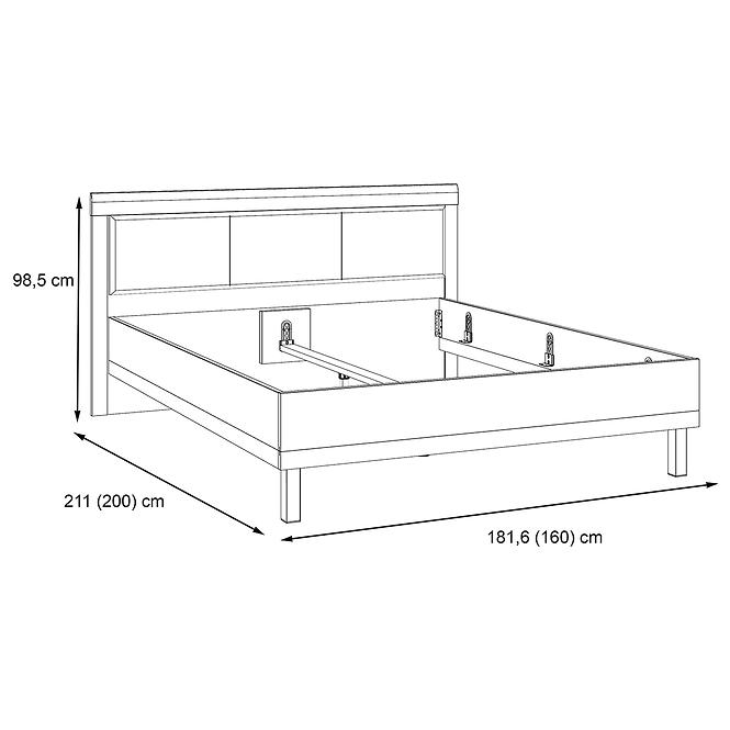 Bett Nemezy Dqlk211 eiche catania/schwarz