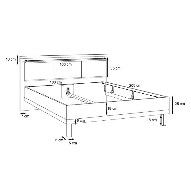 Bett Nemezy Dqlk211 eiche catania/schwarz