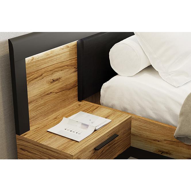 Bett Nemezy Dqlk211 eiche catania/schwarz