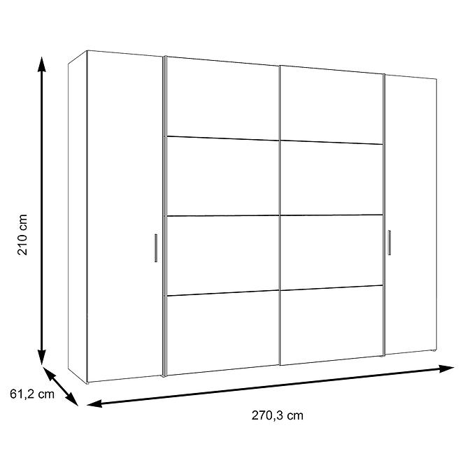 Schrank Nemezy Dqls82411 eiche catania/schwarz,3