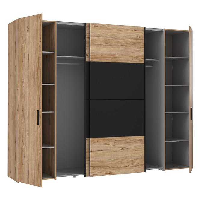 Schrank Nemezy Dqls82411 eiche catania/schwarz,6