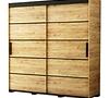 Schrank Bergamo 180 Eiche Craft Golden/Schwarz