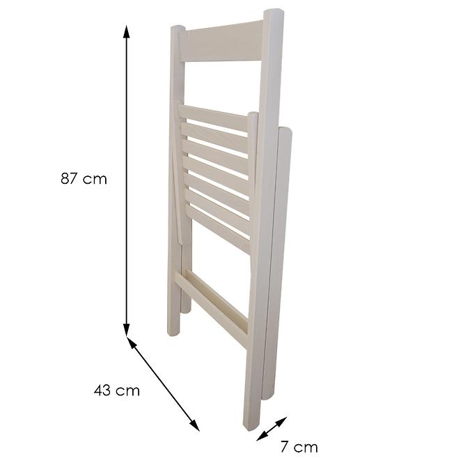 Stuhl Libro 43x48x79 cm White