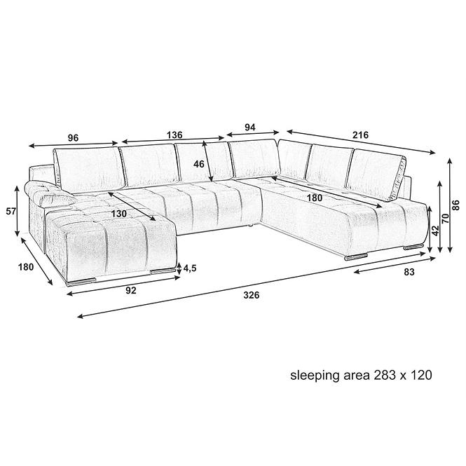 Ecksofa Levante U Salvador 18