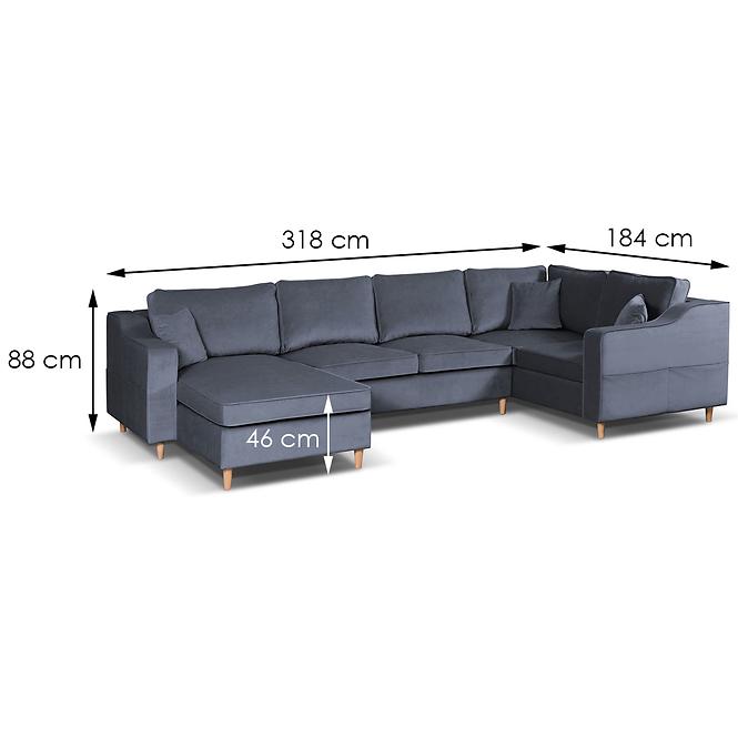 Ecksofa Vero U links Solo 268