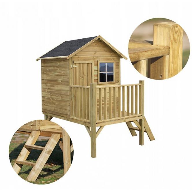 Kindergartenhaus Tomek mit Rutsche 174x123x212 cm