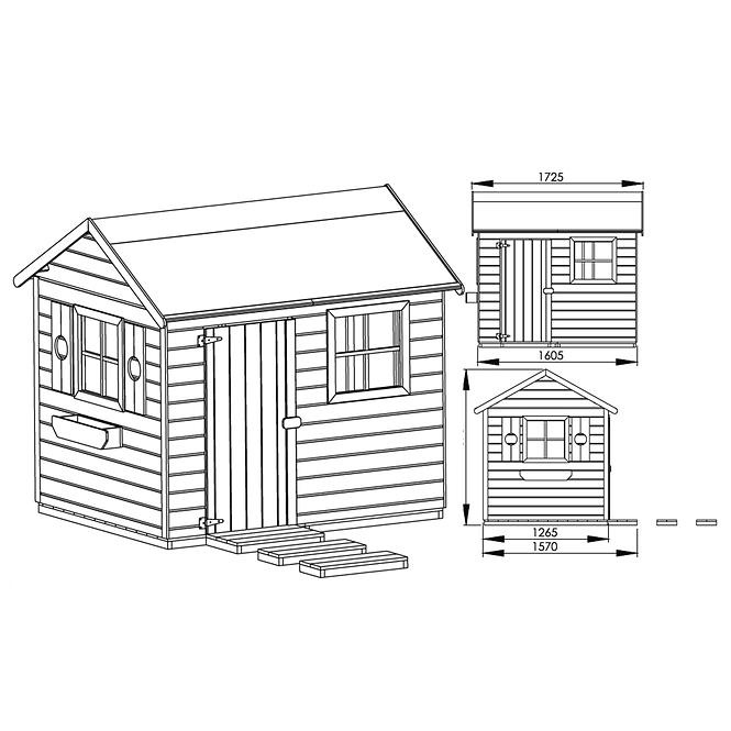 Kindergartenhaus Witek 160x128x158 cm
