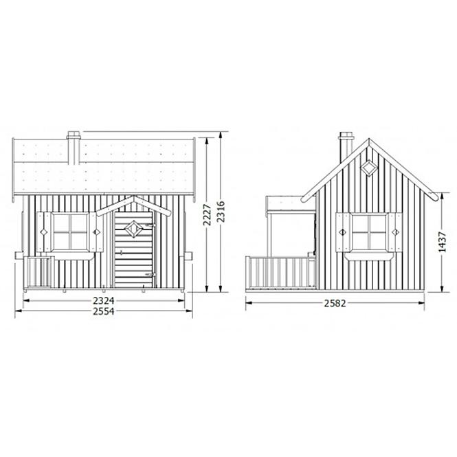 Kindergartenhaus Maja 263x278x231.6 cm