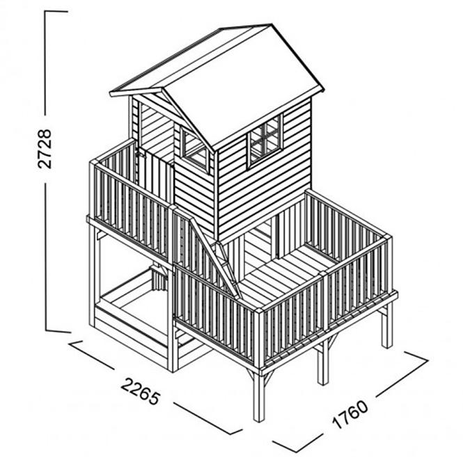 Kindergartenhaus Hubert 176x516x273 cm