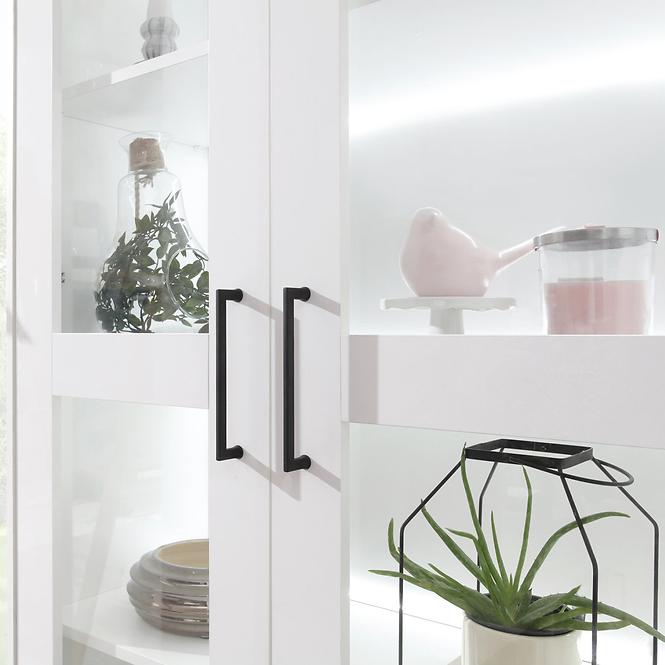 Vitrine Bergen Be2 weiß Lux/weiß glanz