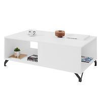 Couchtisch Bergen Be10 weiß lux/weiß glanz