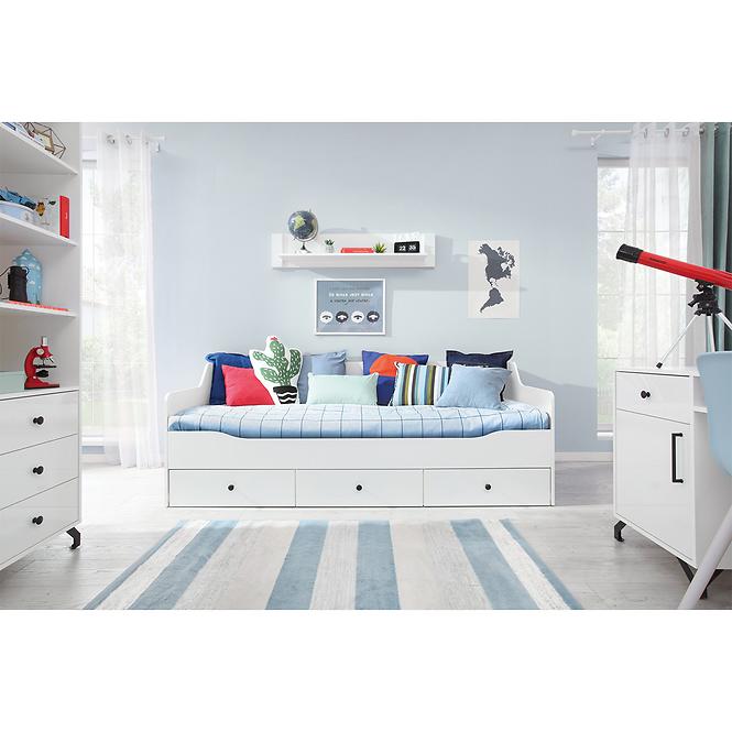 Bett Bergen Be13 weiß Lux/weiß glanz