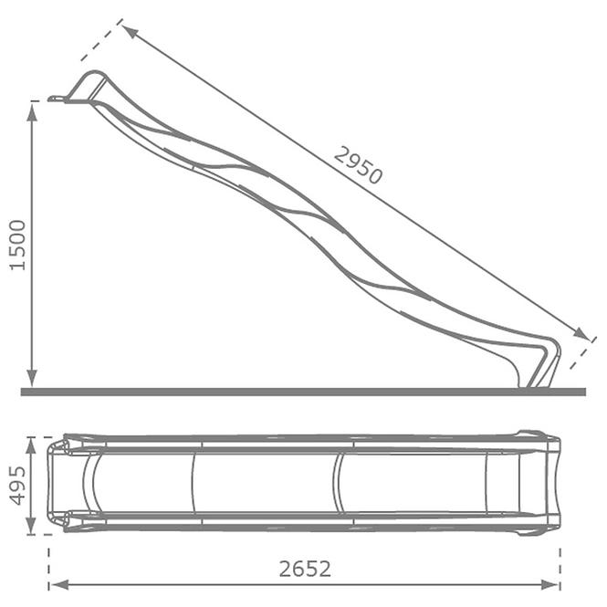 Rutsche 150 Hellgrün