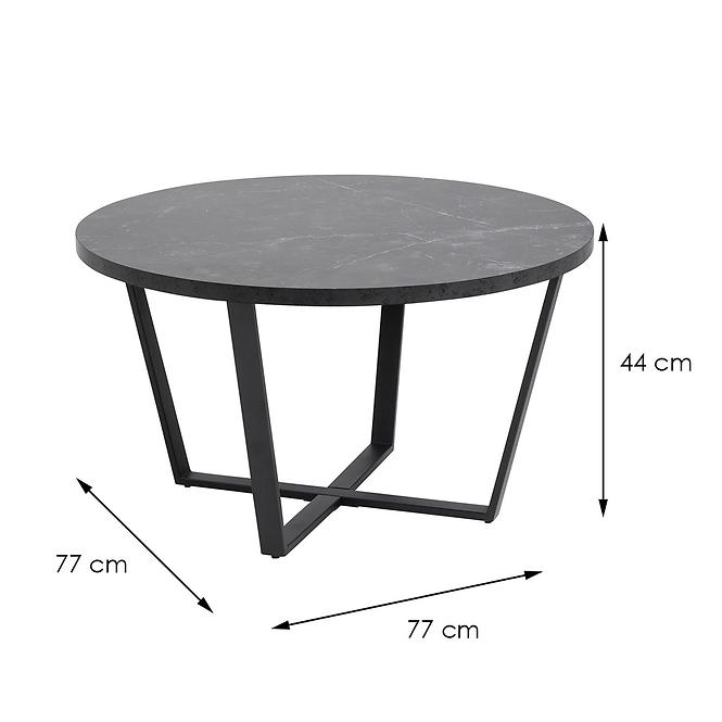 Couchtisch Amble schwarz Marmor/schwarz mat
