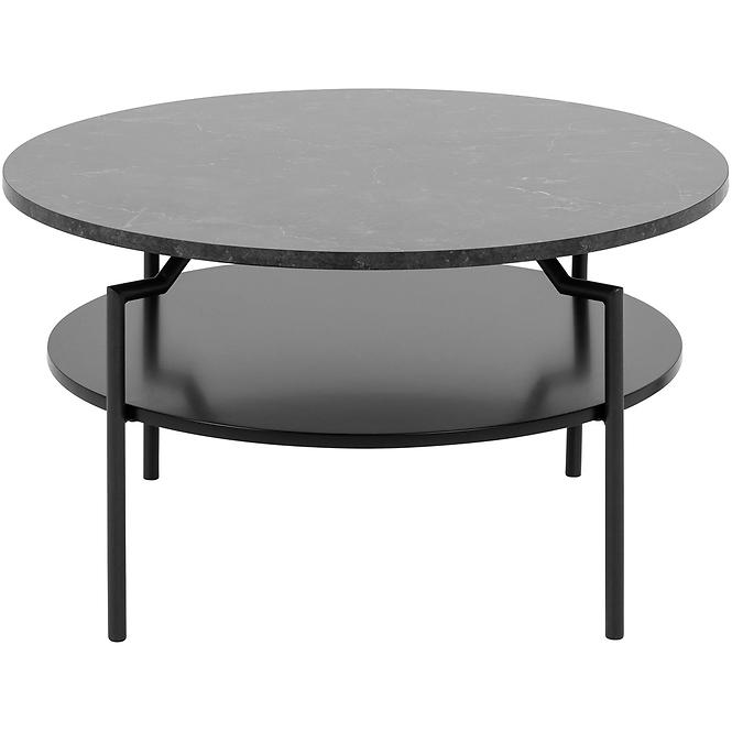 Couchtisch Goldington schwarz Marmor/schwarz mat