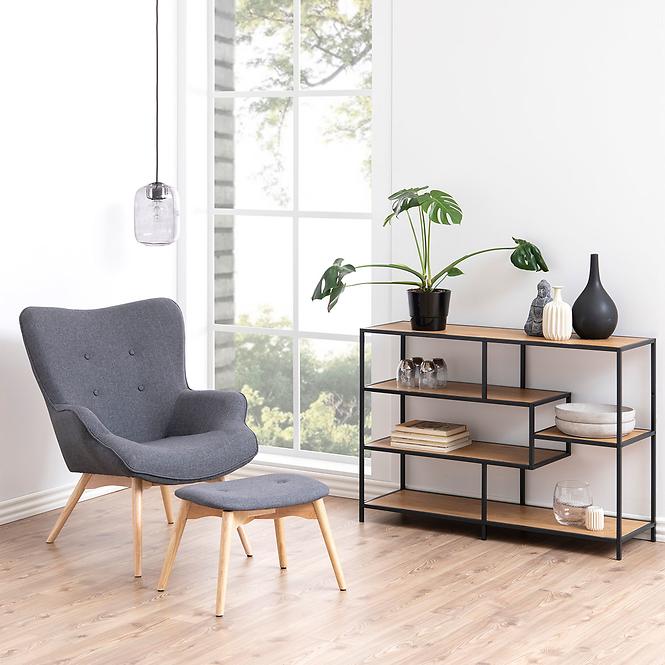 Regal Seaford wild eiche/schwarz mat 91153