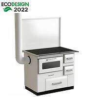Küchen-Festbrennstoffofen Luna 7 KW Ausführung links, weiß