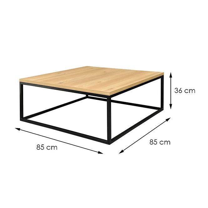 Couchtisch Lennox 85x85x36 natürliche/metall