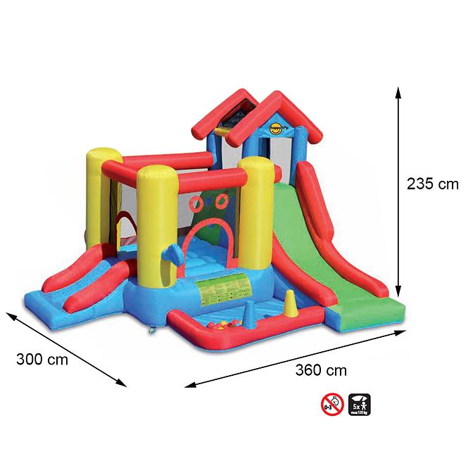 Aufblasbarer Spielplatz Turm 7in1 365x265x215 cm